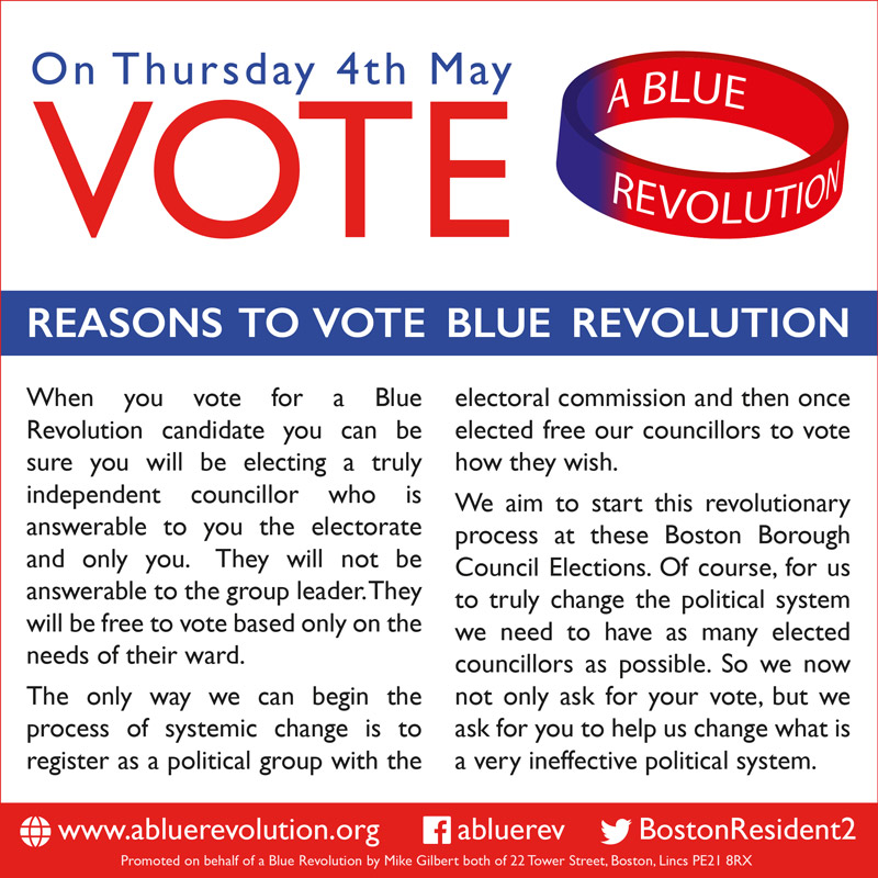 Reason To Vote Blue Revolution
